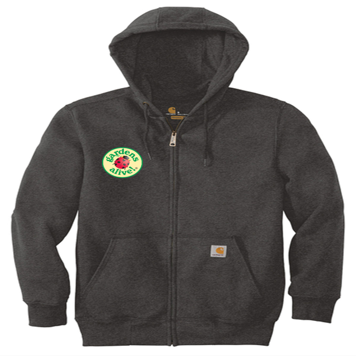 Carhartt® Rain Defender® Paxton Heavyweight Hooded Zip-Front Sweatshirt - Round Logo