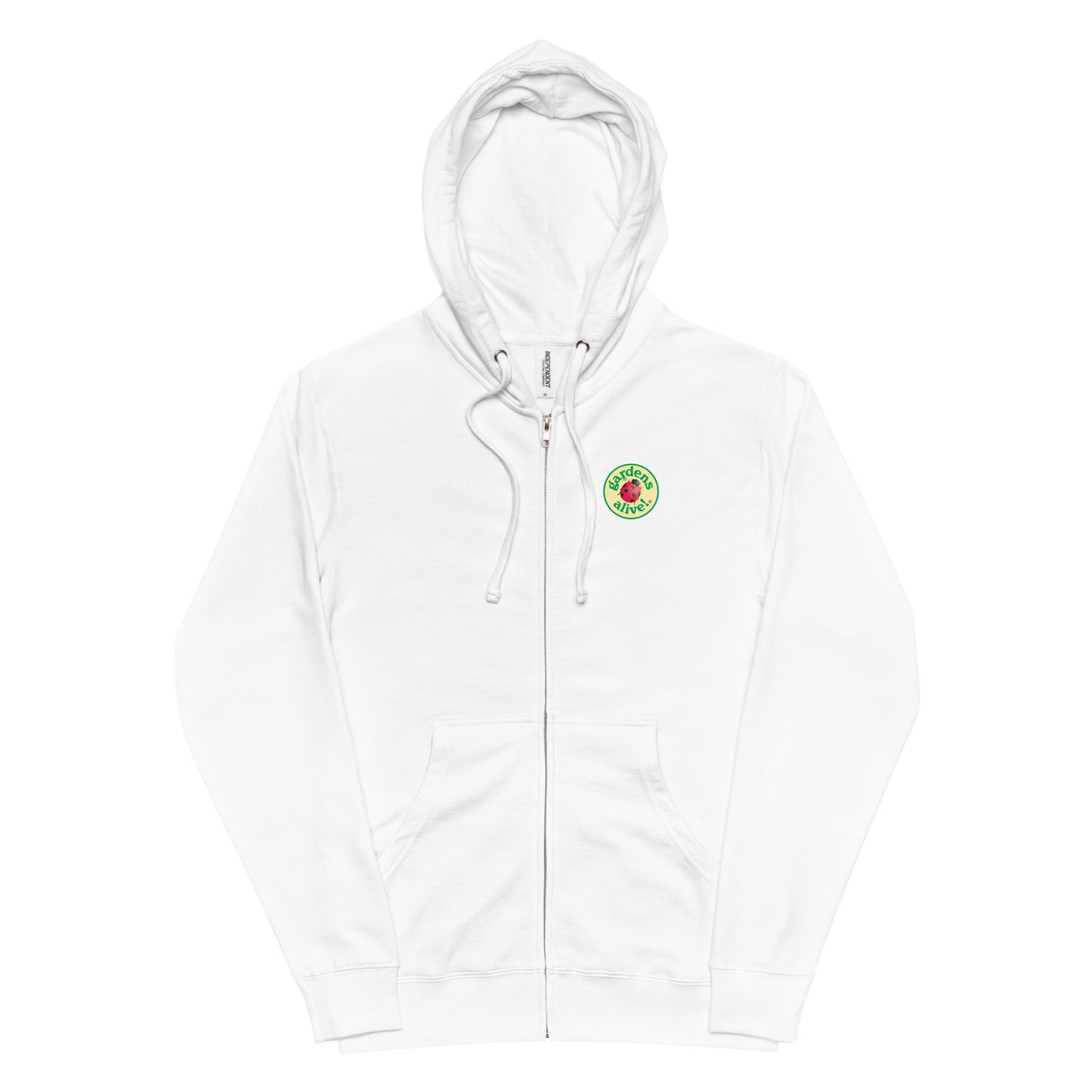 Unisex fleece zip up hoodie