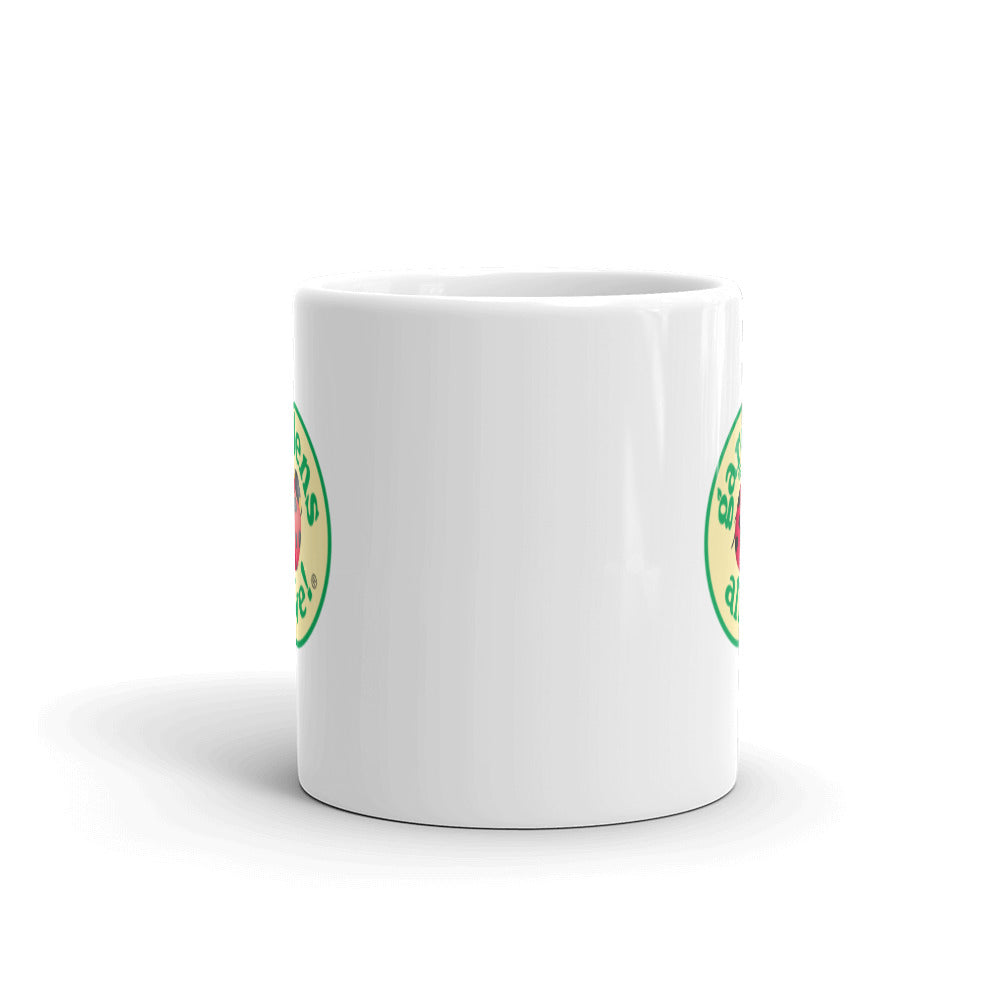 White glossy mug