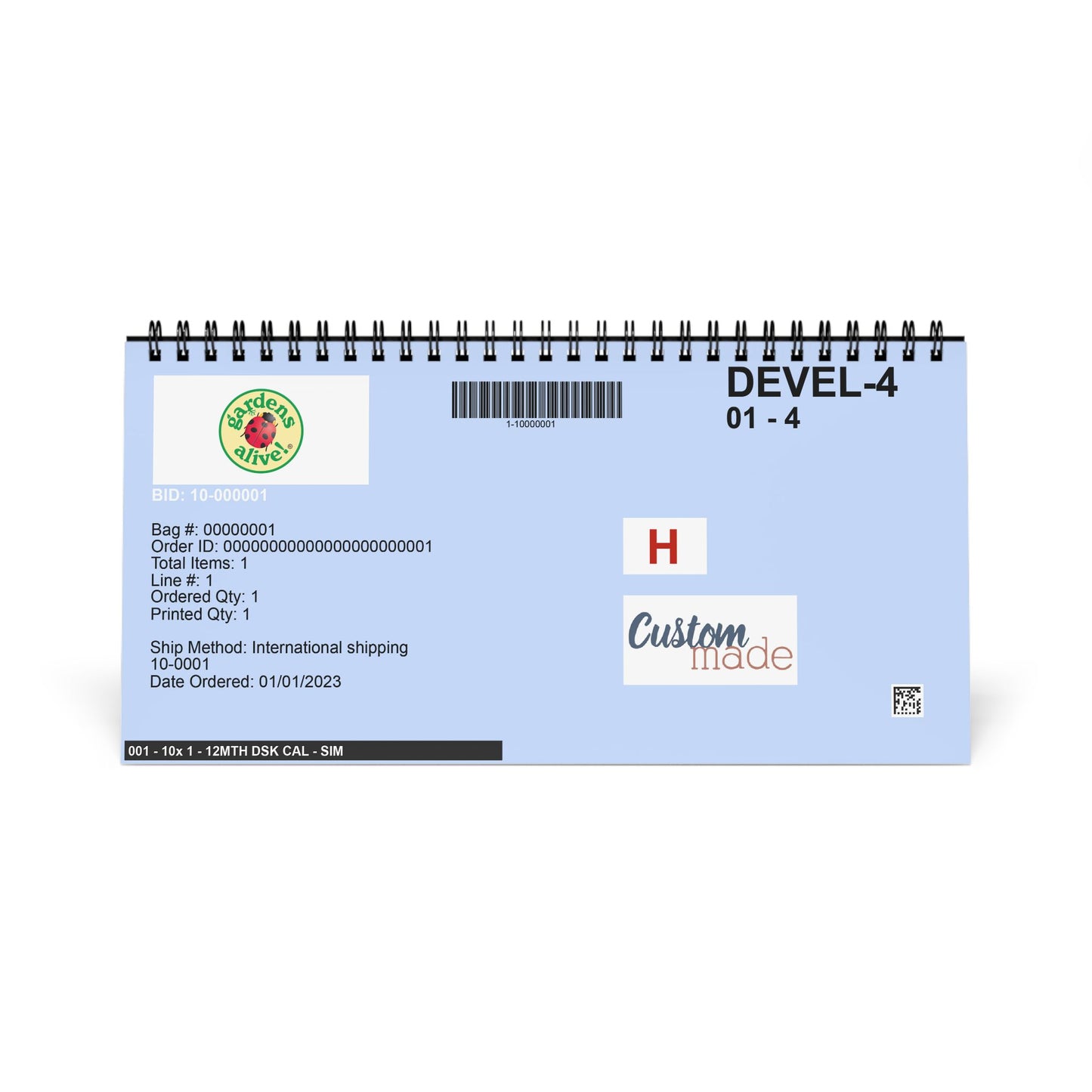 Desktop Calendar (2025 grid)